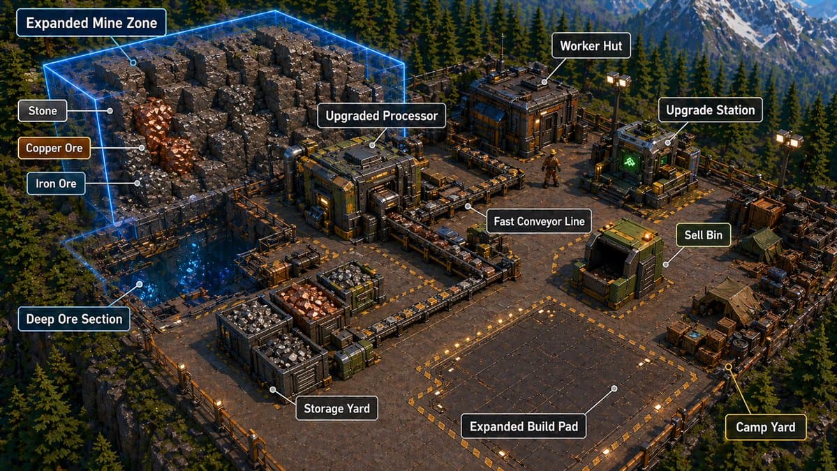 Annotated Isometric Mining Outpost preview image 2