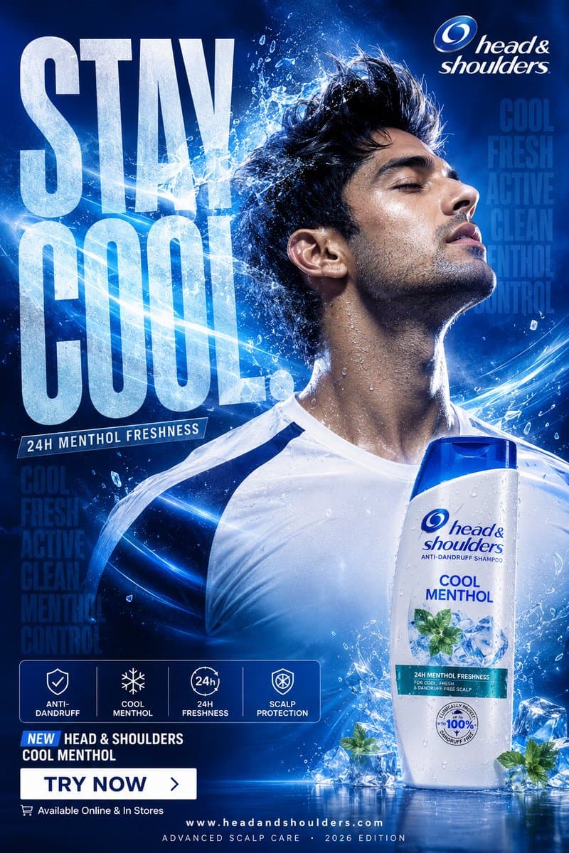 Cool Menthol Shampoo Ad preview image 1