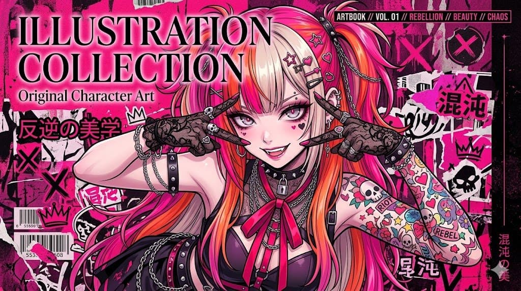 Punk Anime Artbook Cover preview image 1