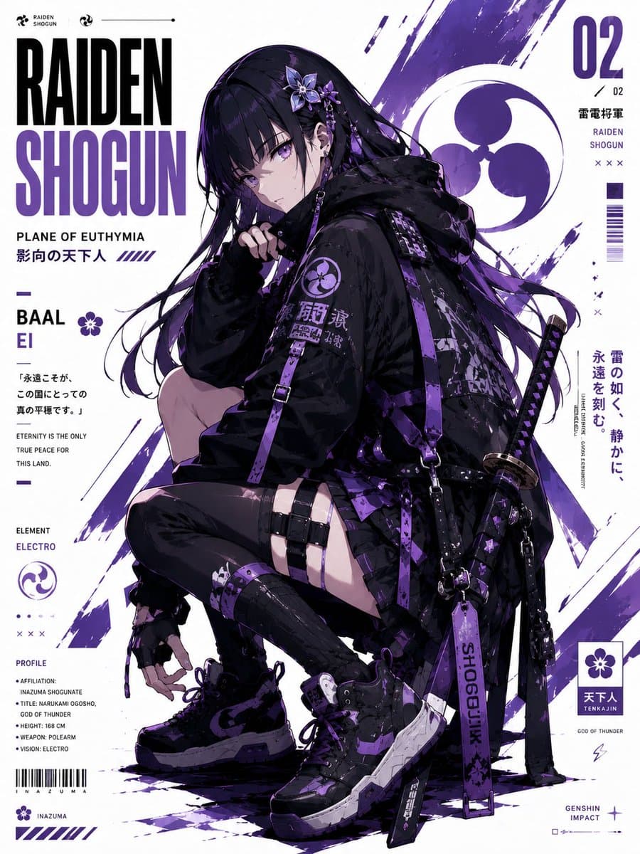 Anime Techwear Character Poster preview image 3
