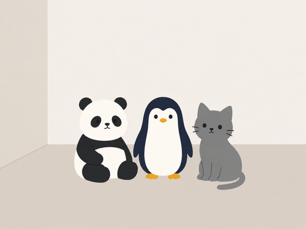 Minimal Clay Animal Trio preview image 1