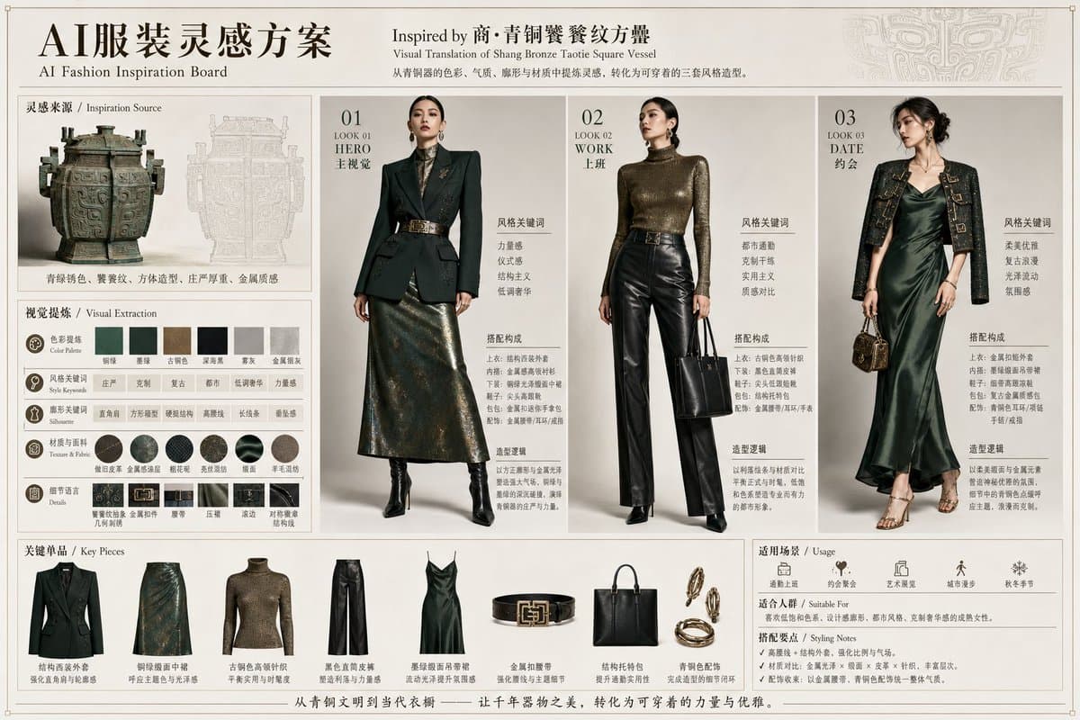 Bronze Vessel Fashion Inspiration Board preview image 1