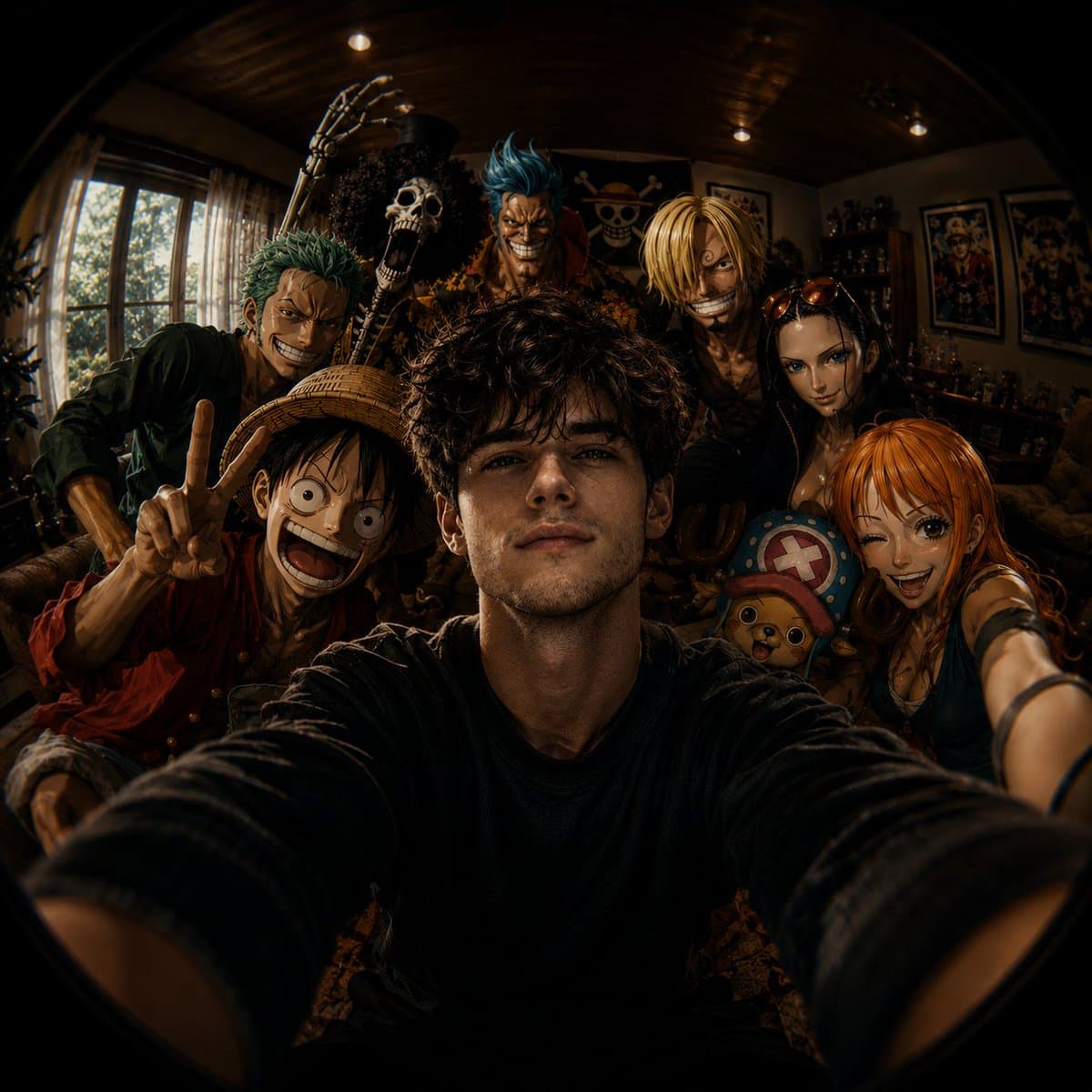 Fisheye Anime Group Selfie preview image 1