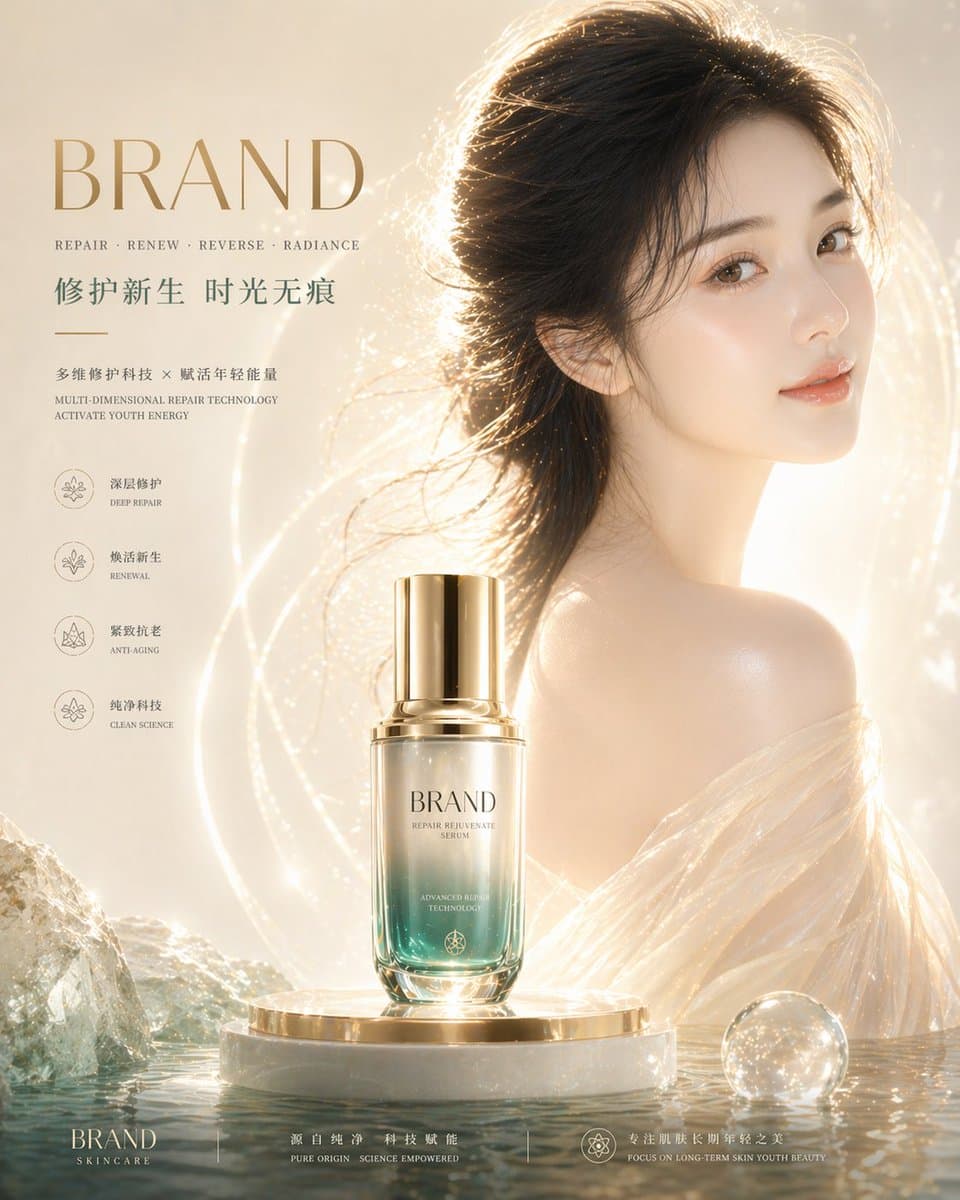 High-End Skincare Brand Key Visual preview image 1