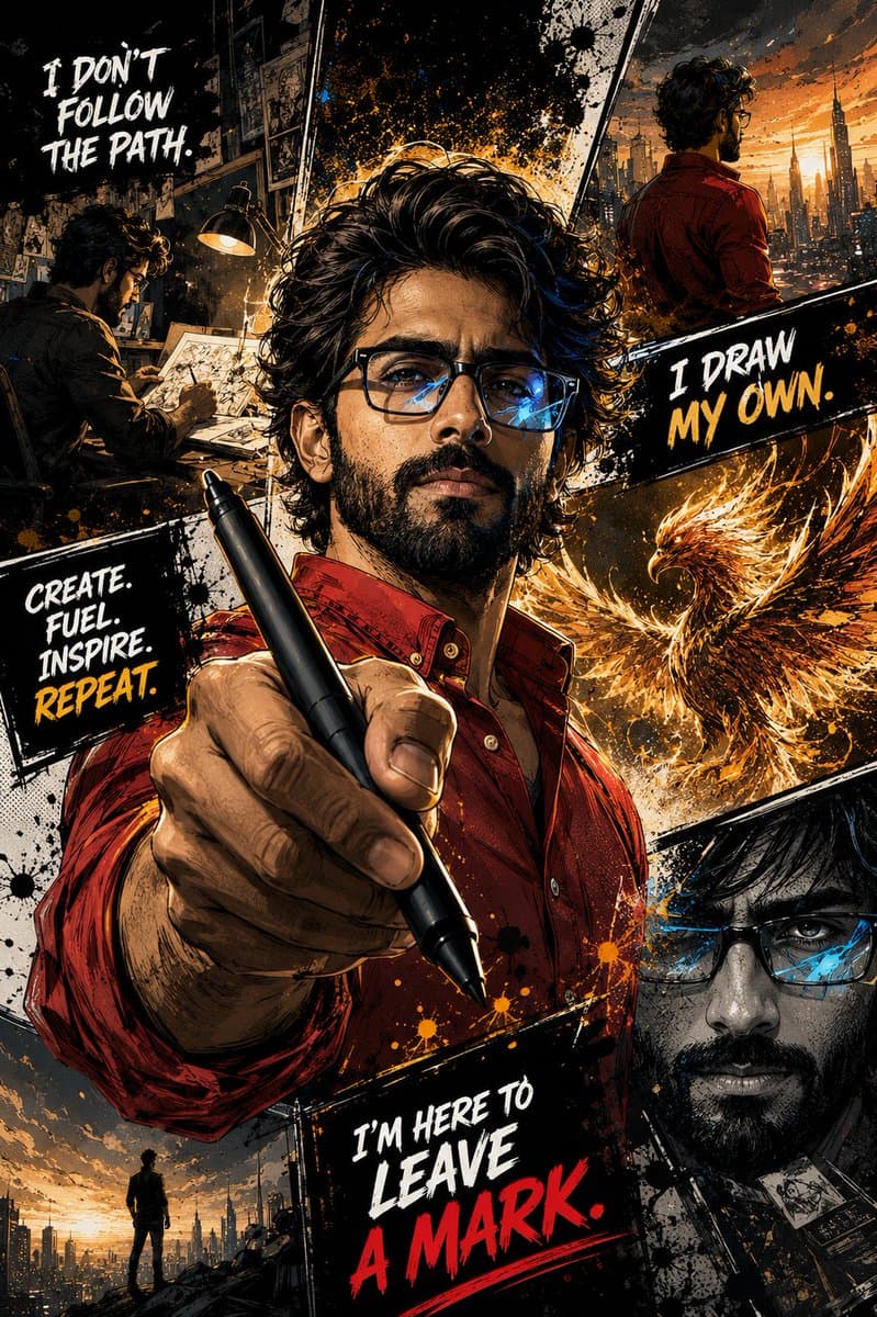 Gritty Comic-Book Graphic Novel Portrait preview image 1
