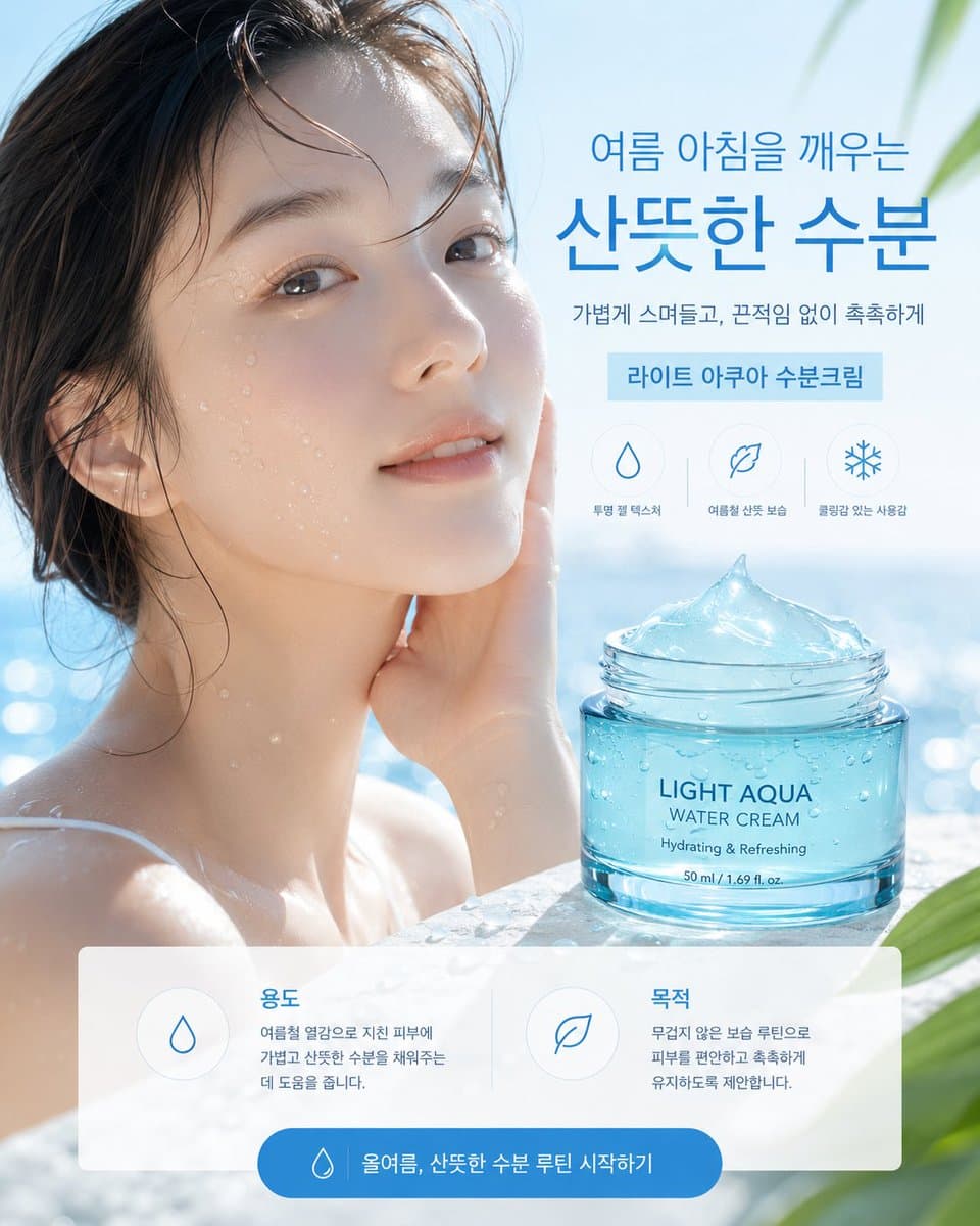 Korean Aqua Cream Summer Ad preview image 1
