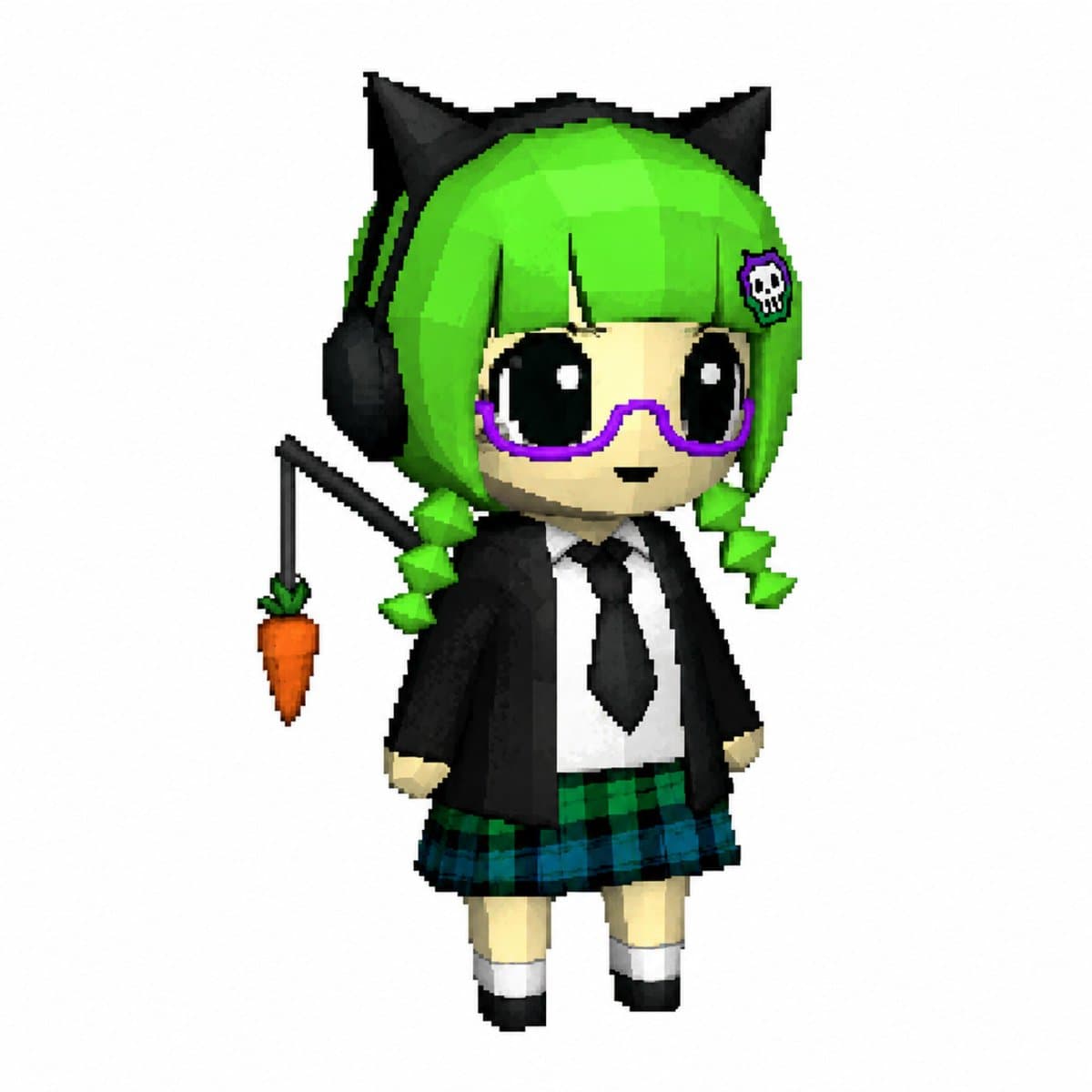 Voxel Chibi Cat-Ear Girl preview image 1