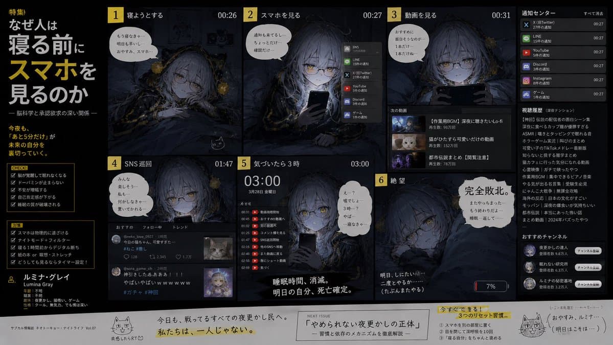 Bedtime Smartphone Anime Infographic preview image 1