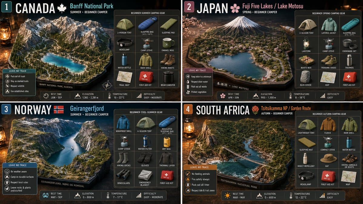 Beginner Camping Infographic Template preview image 1