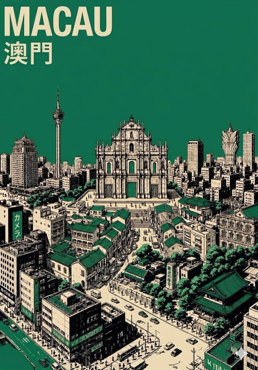 Mid-Century Travel Poster preview image 2