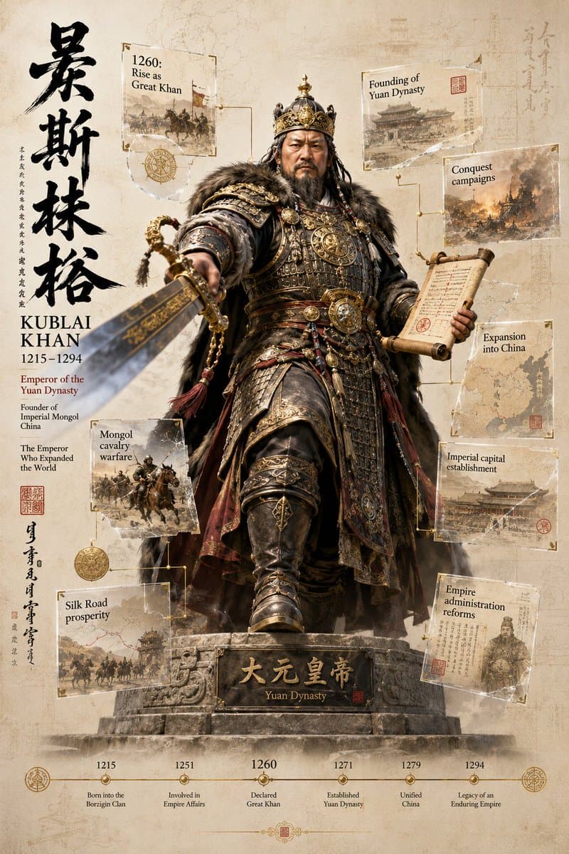 3D Historical Biography Poster Template preview image 2