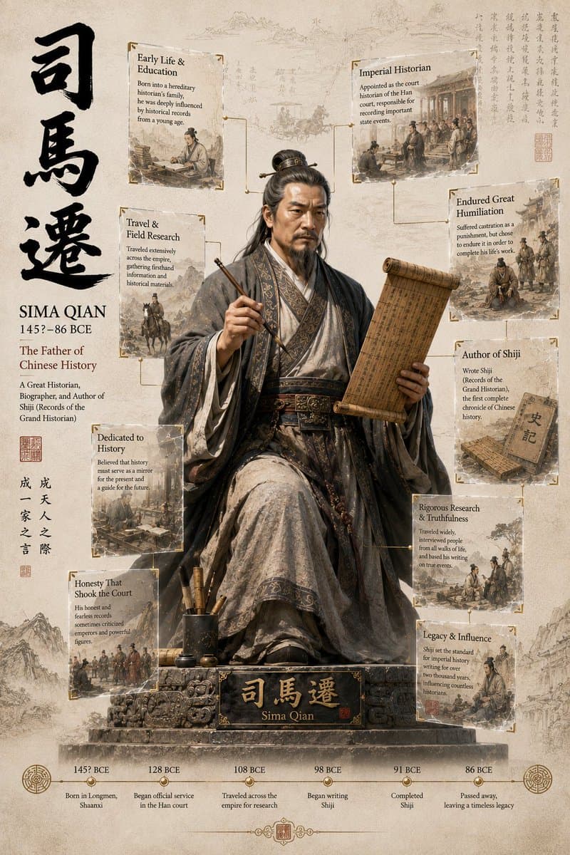 3D Historical Biography Poster Template preview image 3