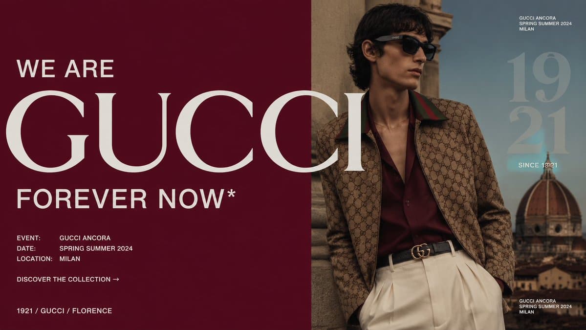 Luxury Gucci Campaign Poster preview image 1