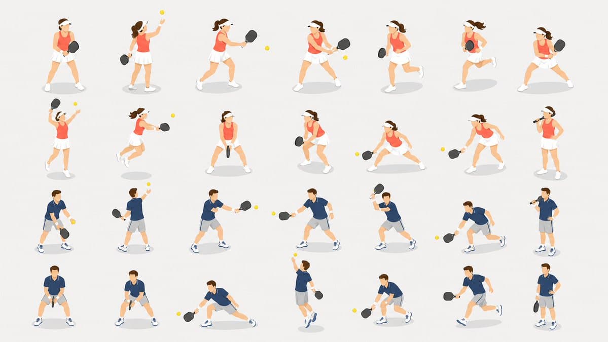 Pickleball Player Pose Set preview image 1
