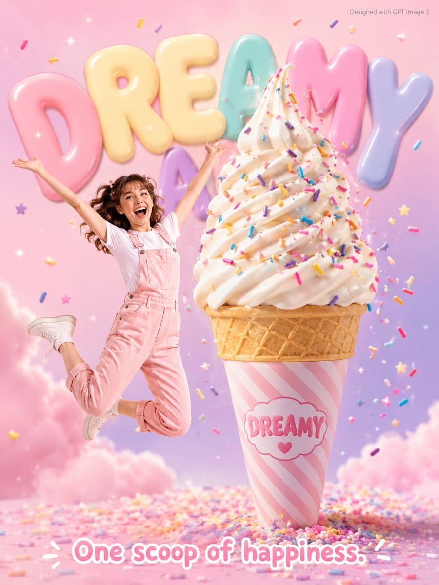 Dreamy Dessert Advertisement Poster preview image 1