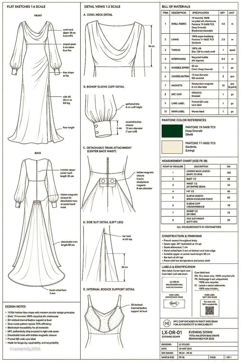 Technical Fashion Specification Sheet preview image 1