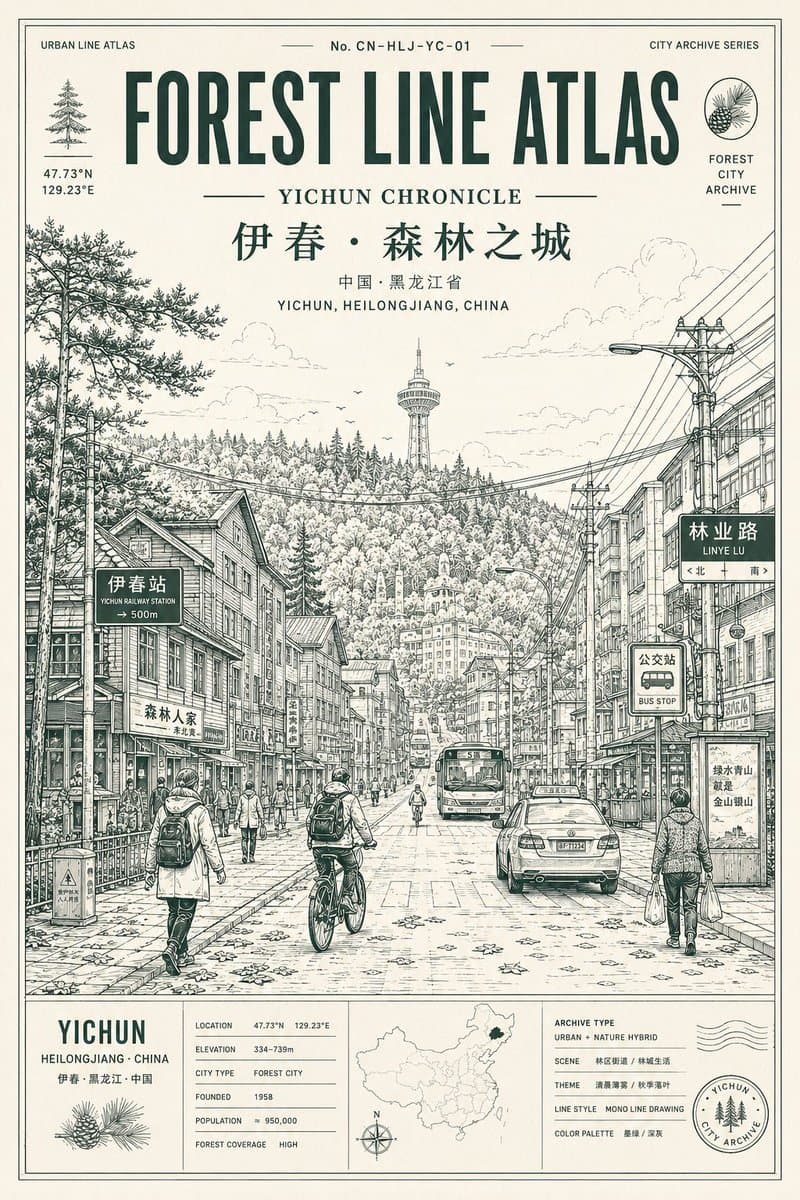 Urban Line Atlas Poster preview image 1