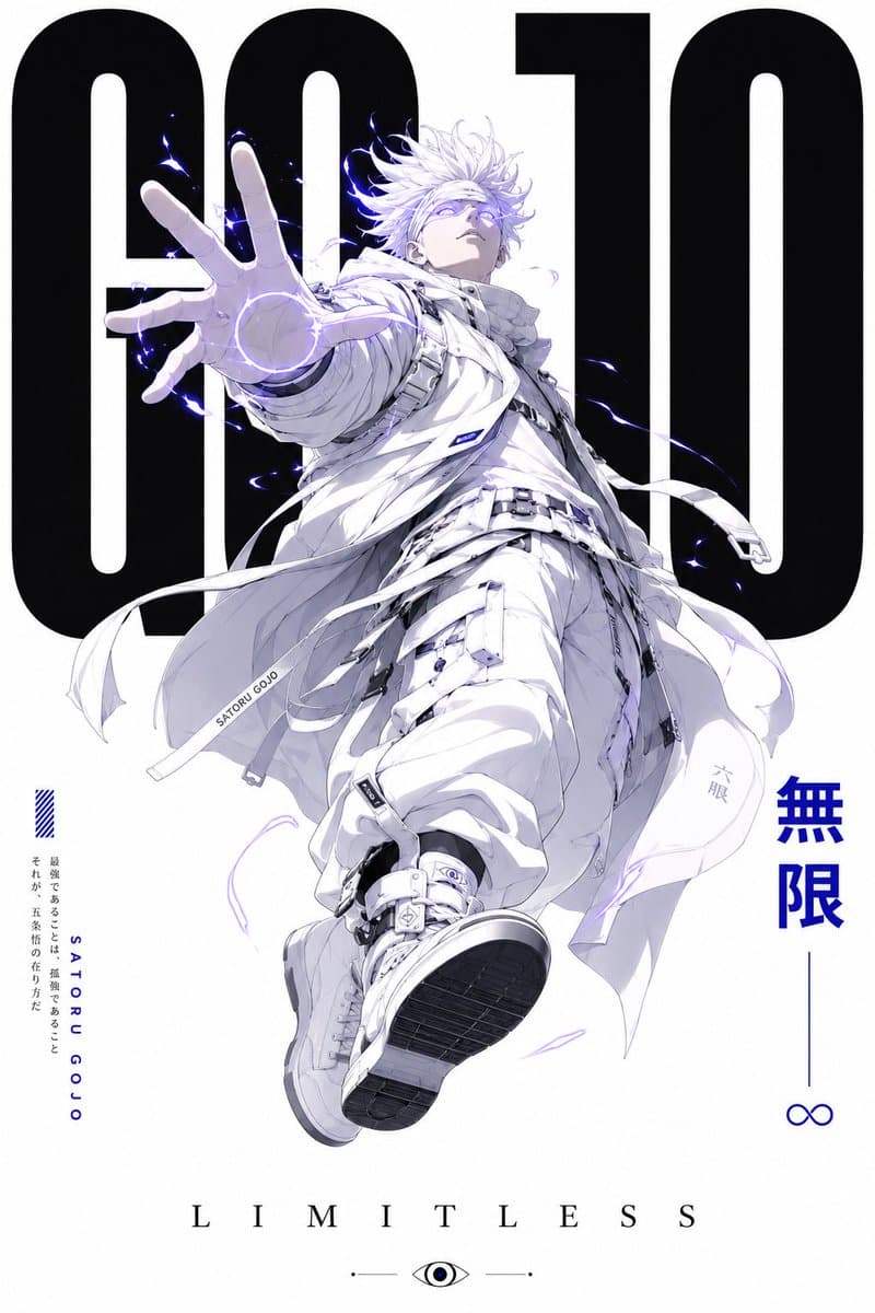 Satoru Gojo Luxury Editorial Poster preview image 2