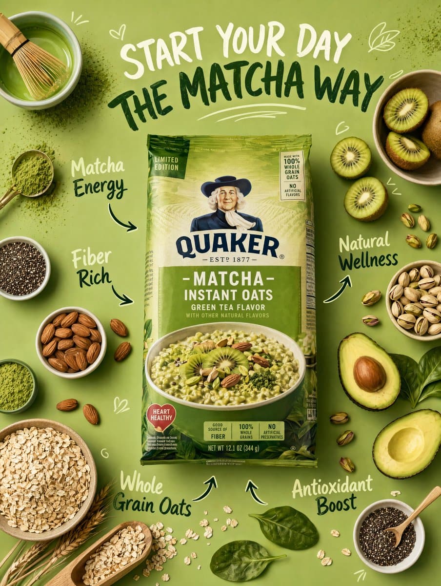 Healthy Breakfast Flat-Lay Ad Poster preview image 1