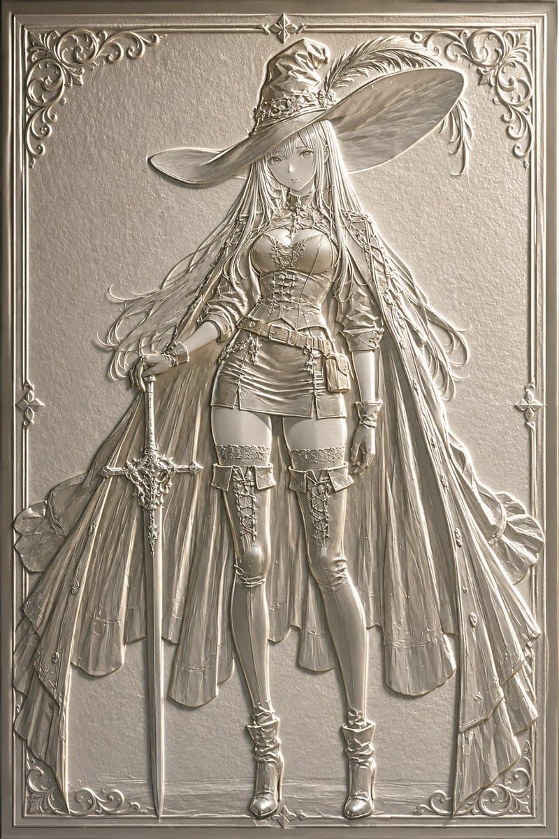 Embossed Luxury Card Relief Prompt preview image 1