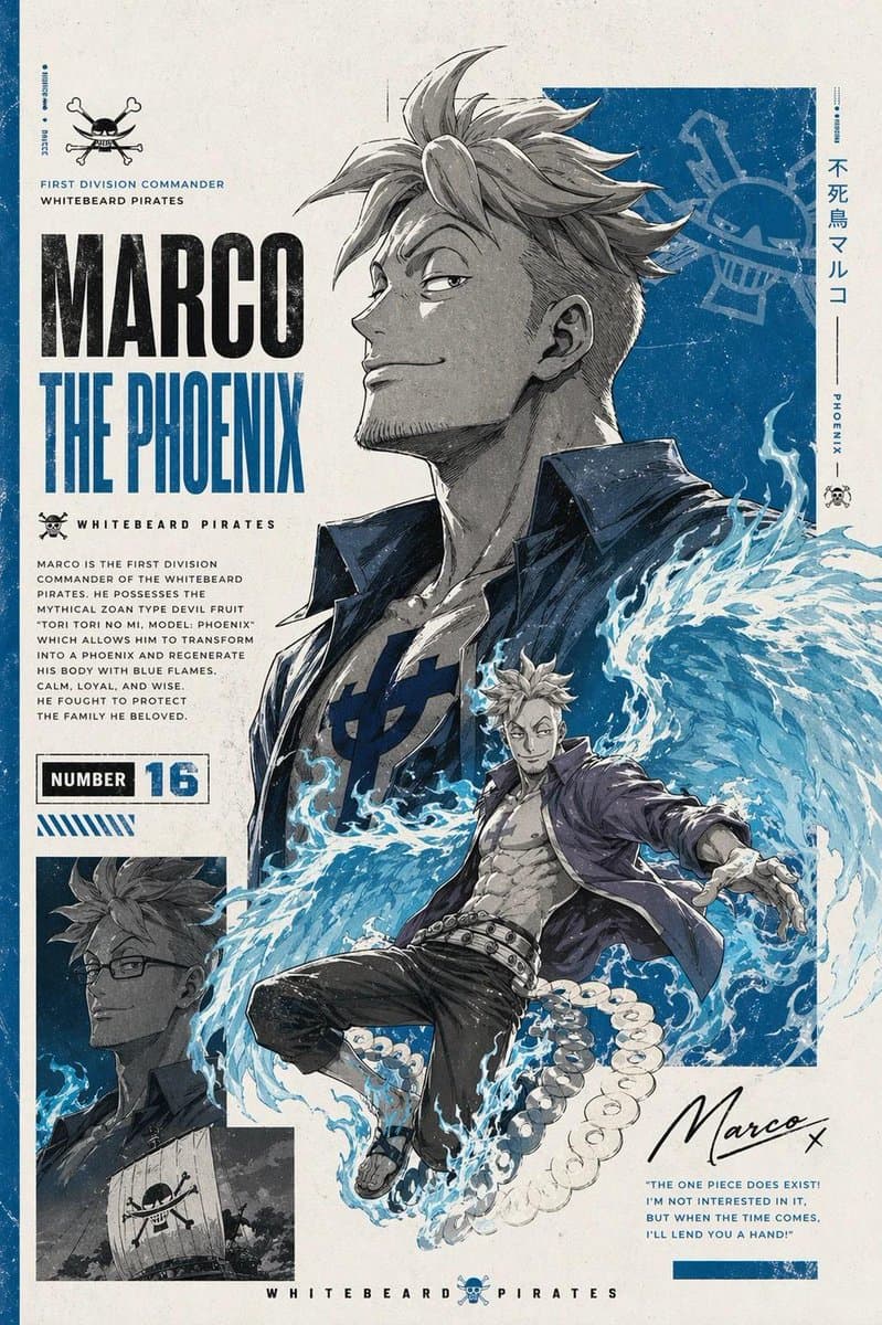 Epic Anime Pirate Poster Design preview image 2