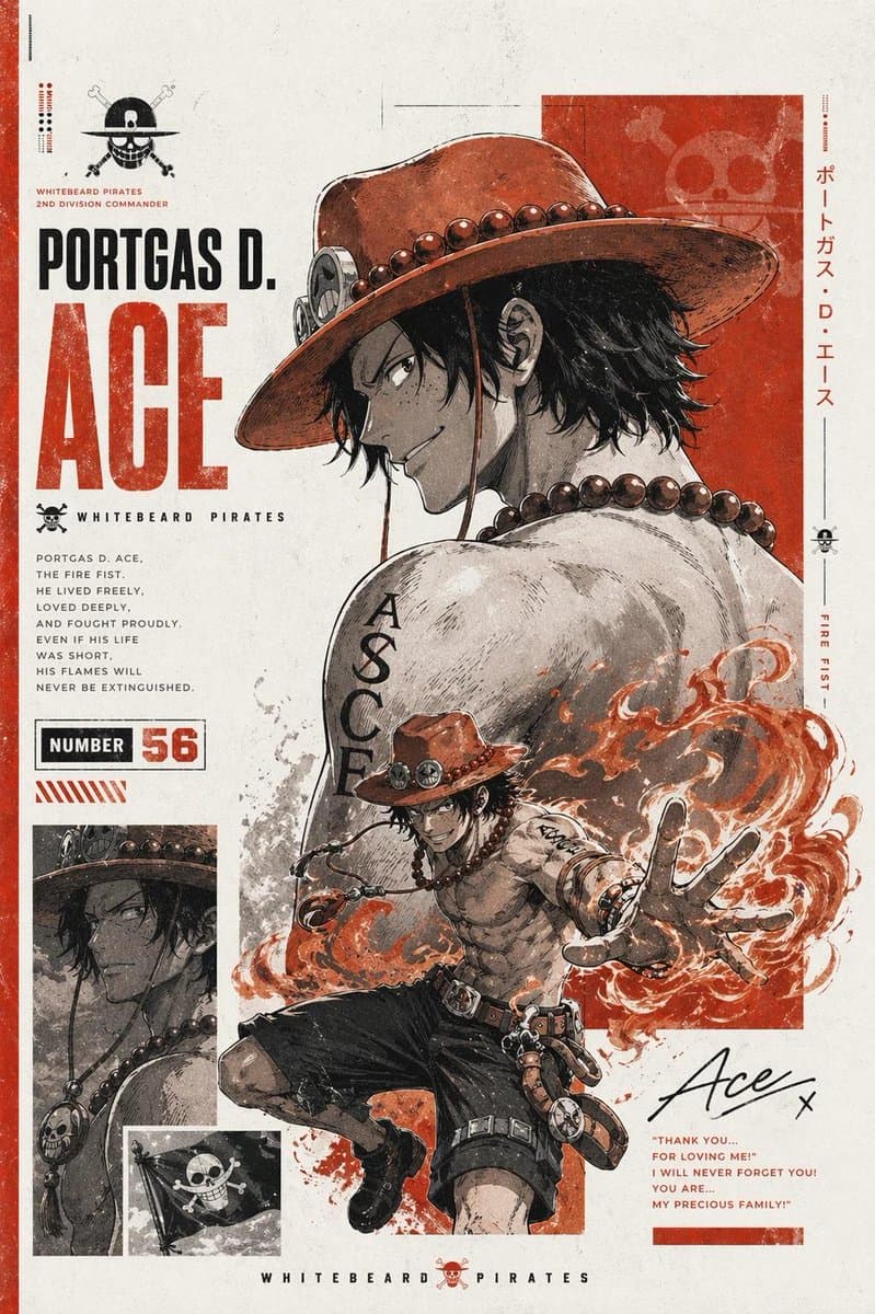 Epic Anime Pirate Poster Design preview image 3