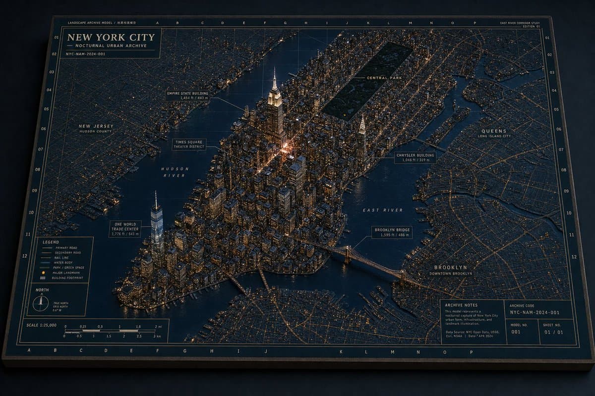 New York Night Archive Diorama preview image 1