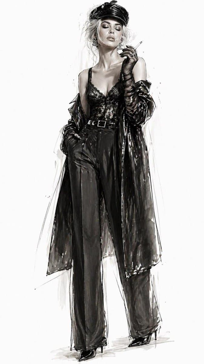 Minimalist Fashion Runway Illustration preview image 2