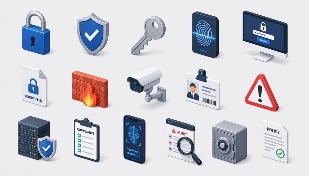 Isometric Security Icon Grid preview image 1