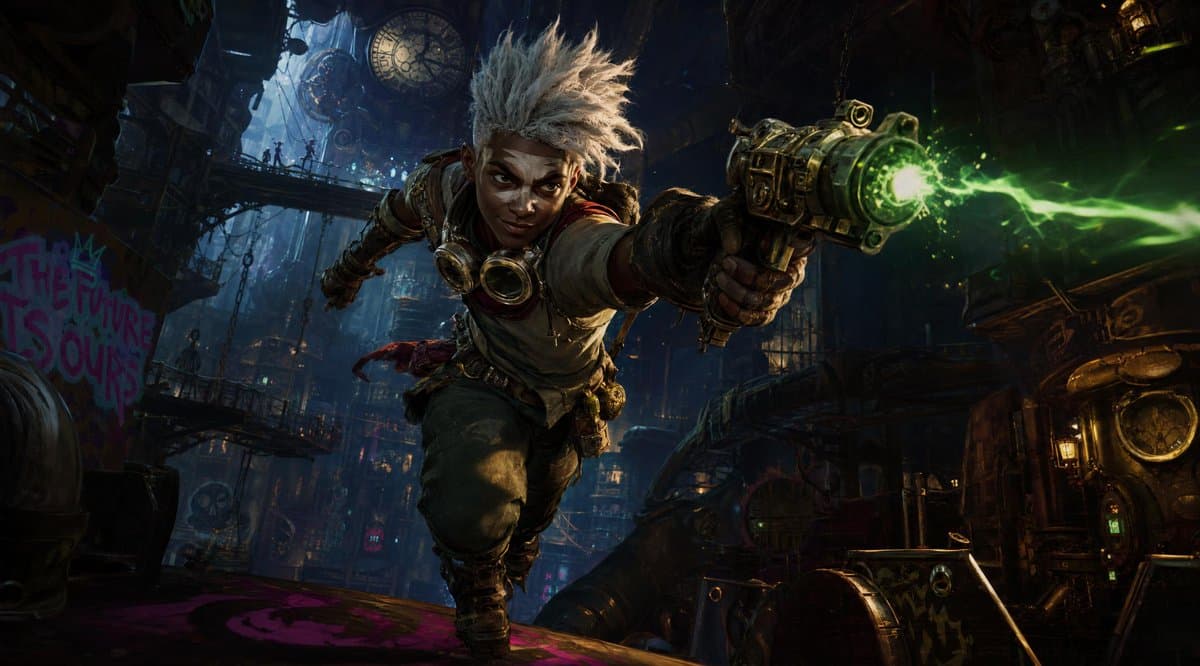 Punk Gunslinger in Steampunk Undercity preview image 3
