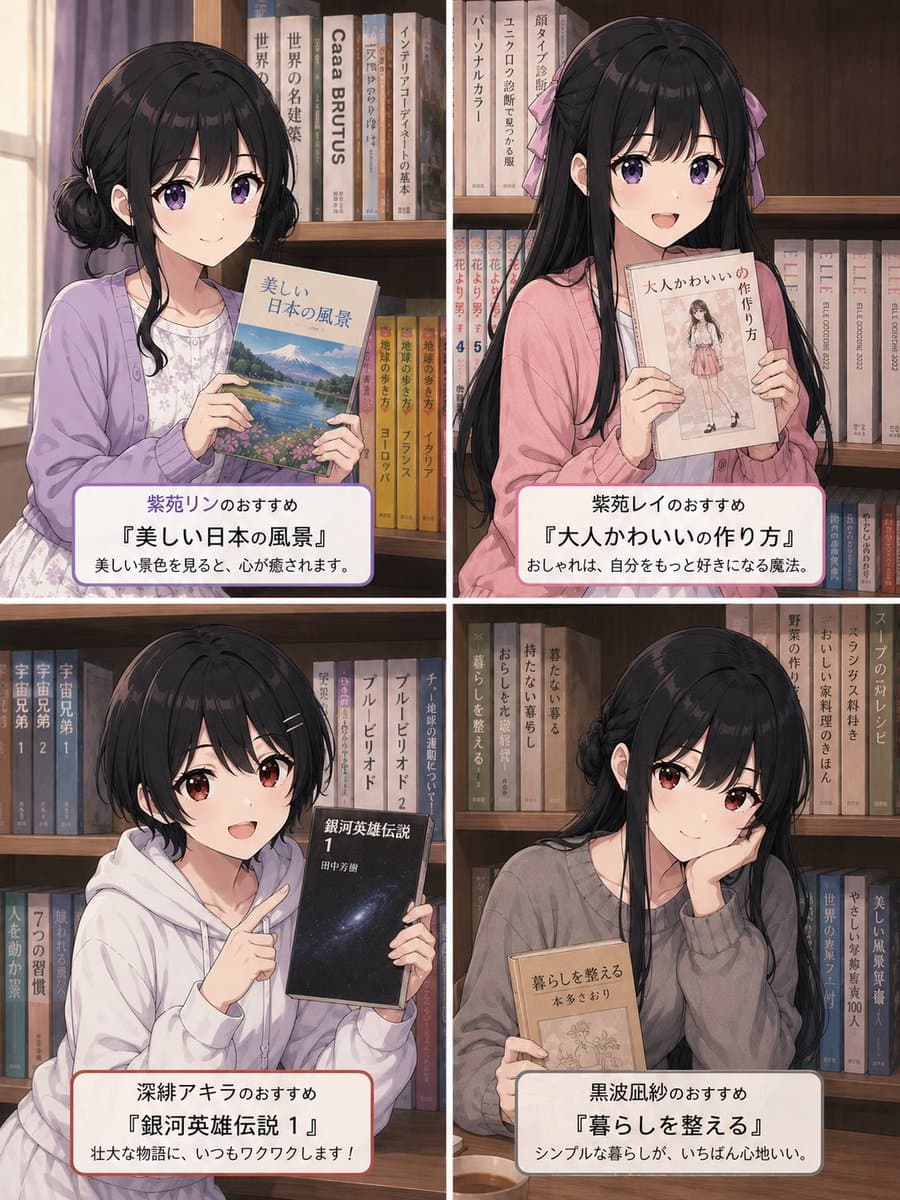 Four-Panel Anime Book Recommendations preview image 1