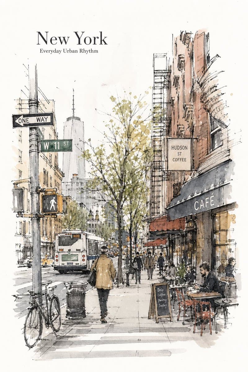 Tokyo Minimalist Urban Sketch Poster preview image 2