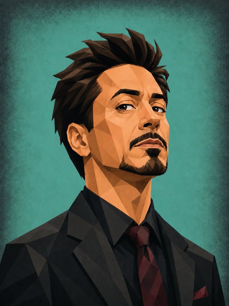 Low-Poly Geometric Celebrity Caricatures preview image 3