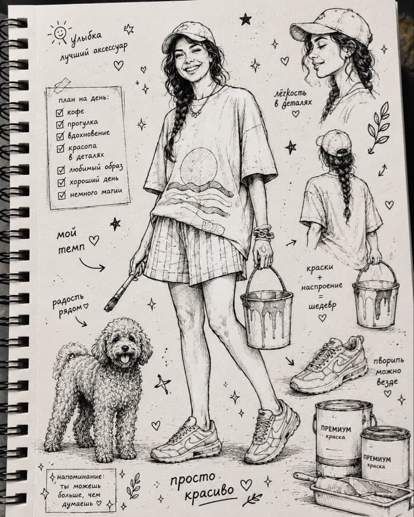 Ink Sketchbook Zine Illustration preview image 1