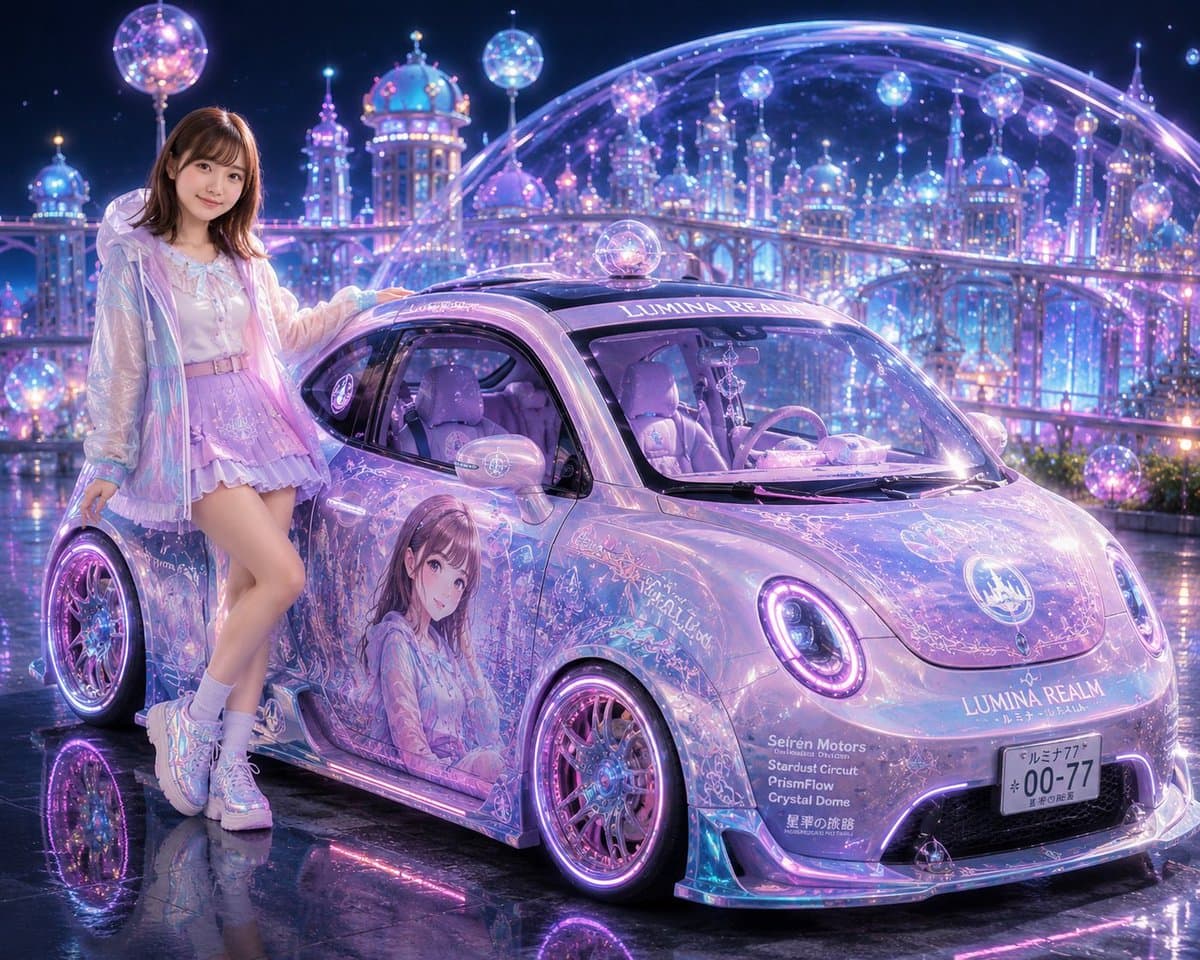 Futuristic Sakura Itasha Supercar preview image 4