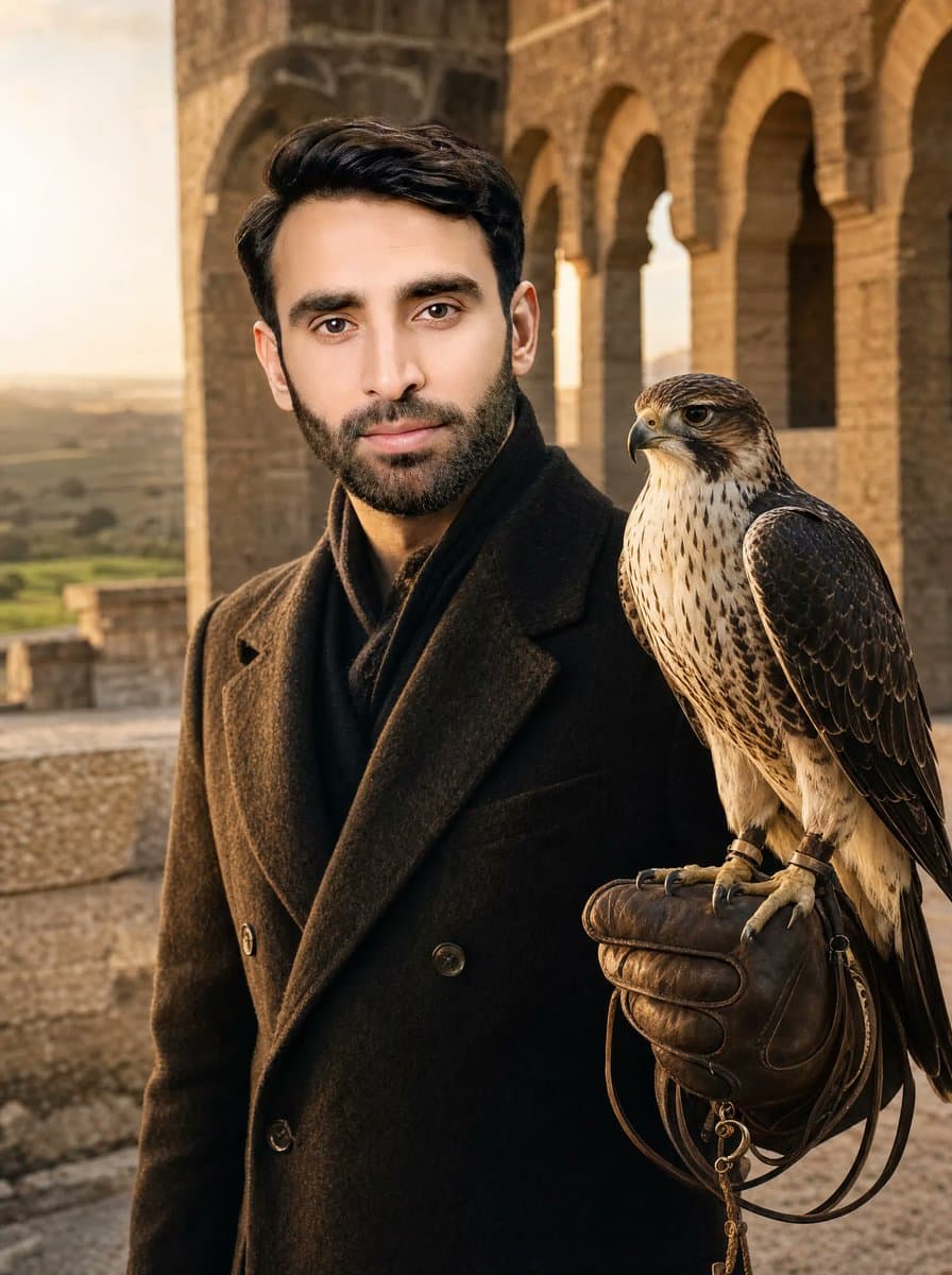 Cinematic Falconer Portrait preview image 1