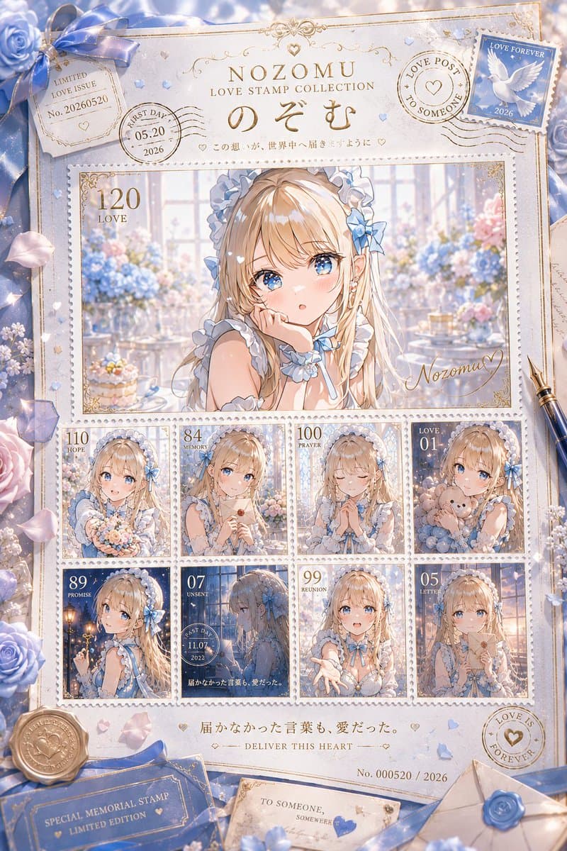 Anime Love Stamp Sheet preview image 1