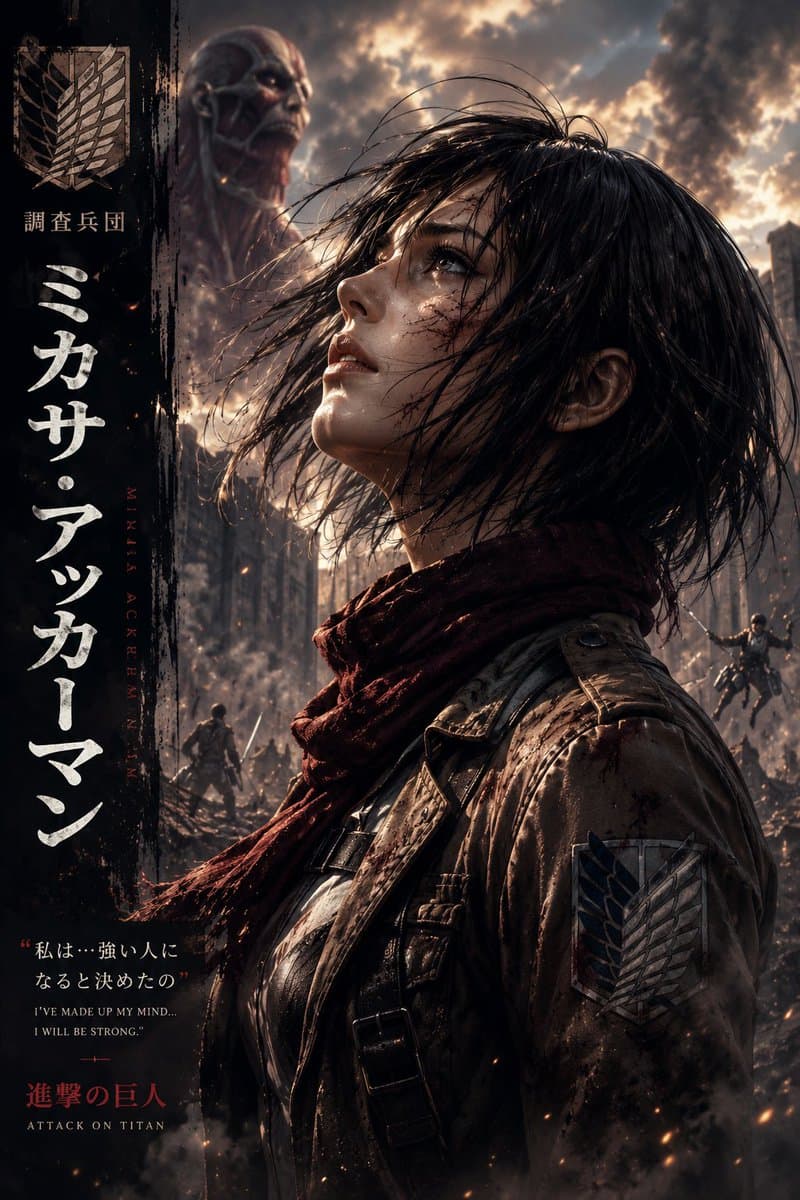 Dark Fantasy Anime Character Poster preview image 1