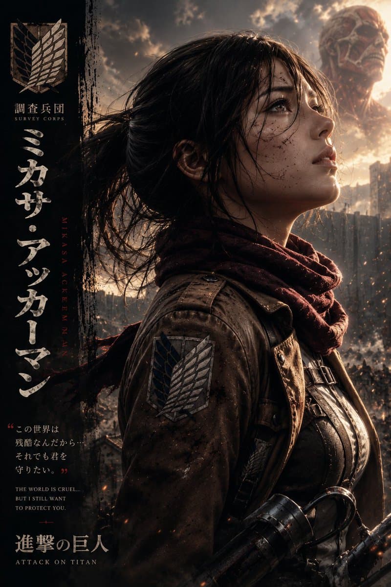 Dark Fantasy Anime Character Poster preview image 2