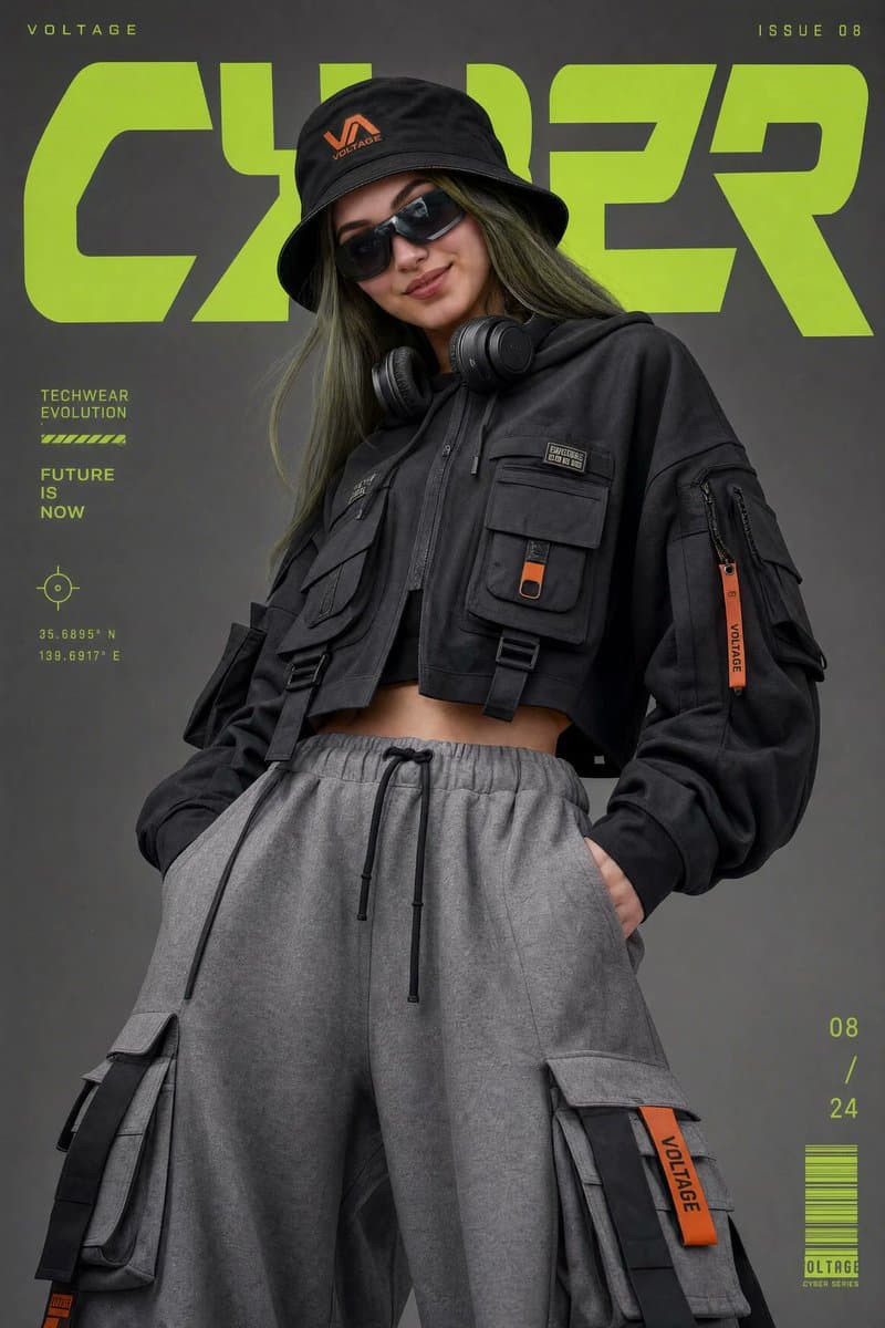 Techwear Tech High-Fashion Editorial preview image 1