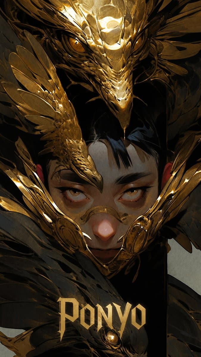 Dark Fantasy Bird-Armor Anime Poster preview image 4