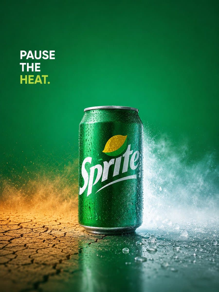 Sprite Heat Pause Beverage Ad preview image 1