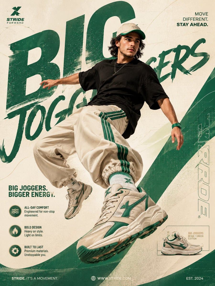 Modern Athletic Footwear Poster preview image 2