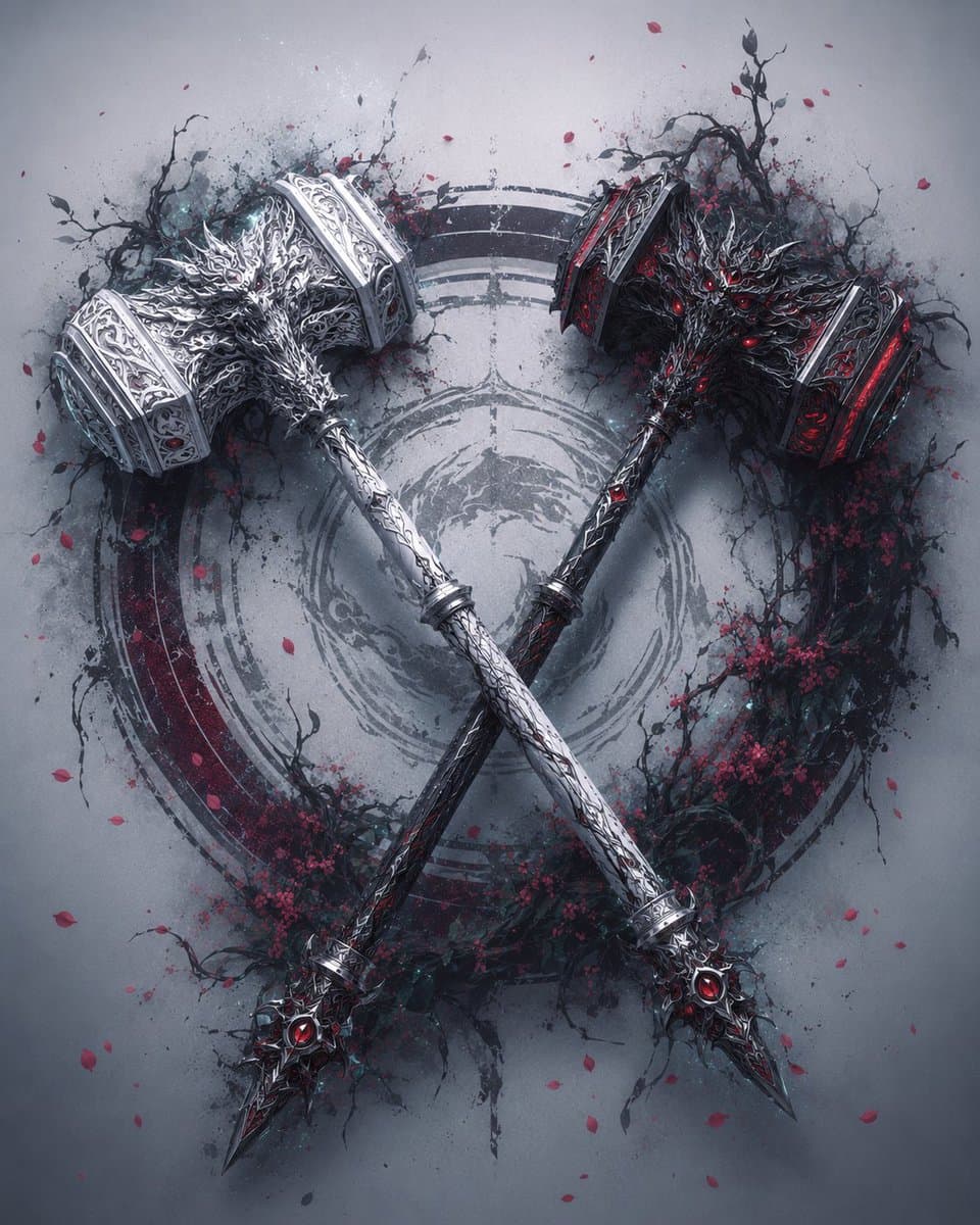 Crossed Dark Eastern Fantasy Halberds preview image 4