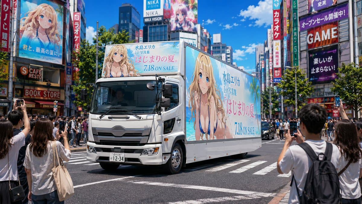Anime Idol Ad Truck in Japan preview image 1