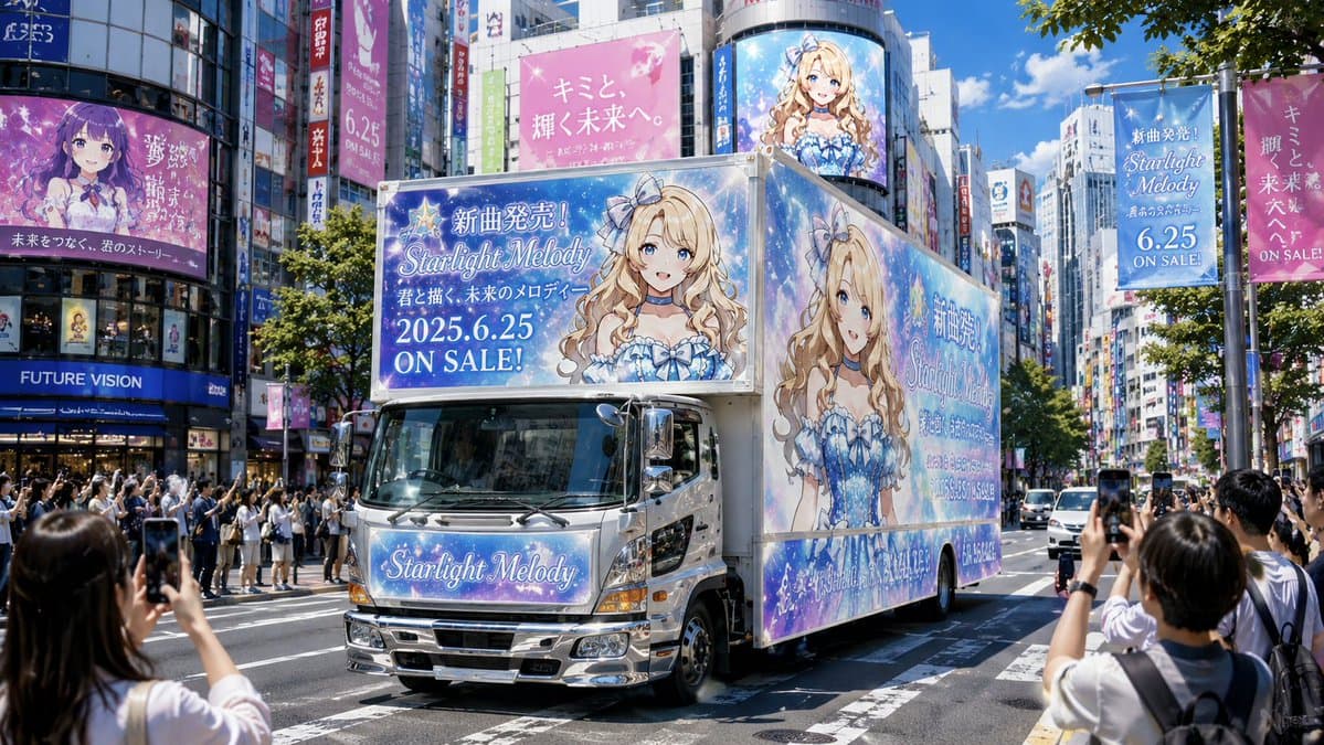 Anime Idol Ad Truck in Japan preview image 1
