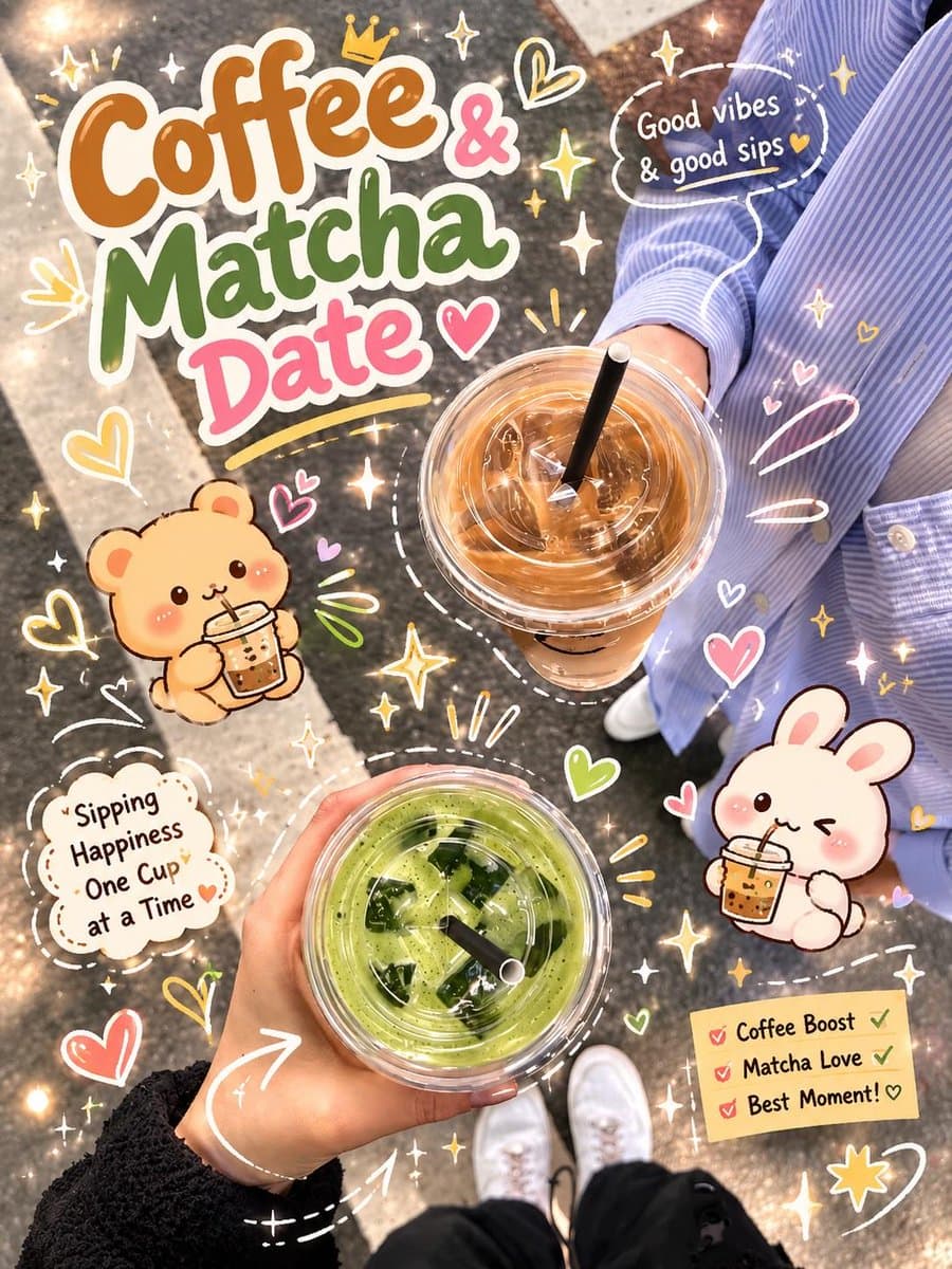 Kawaii Food Advertisement Poster preview image 2