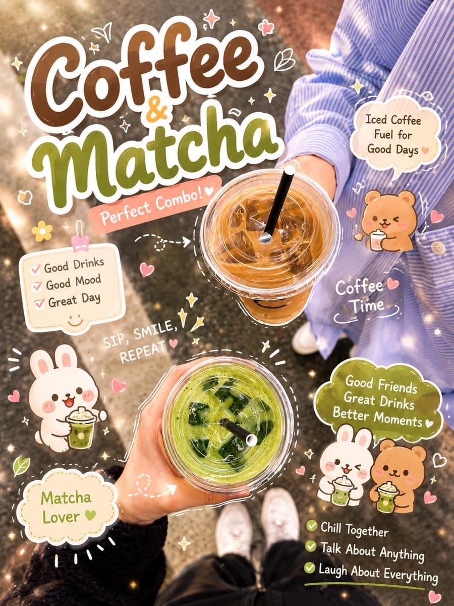 Kawaii Food Advertisement Poster preview image 4