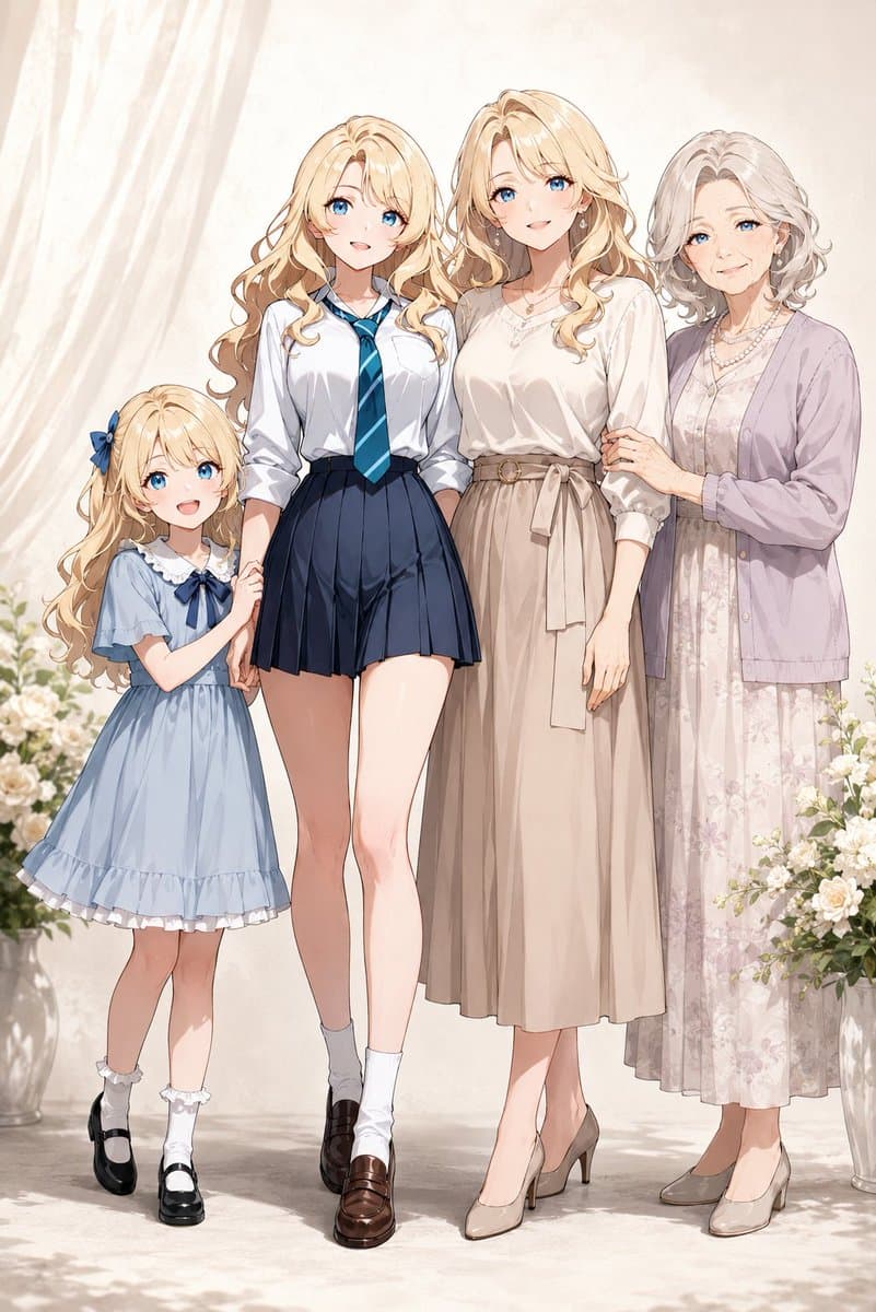 Four-Generation Family Portrait Prompt preview image 1