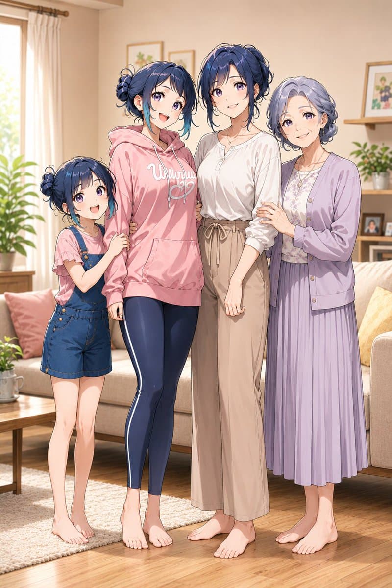Four-Generation Family Portrait Prompt preview image 2